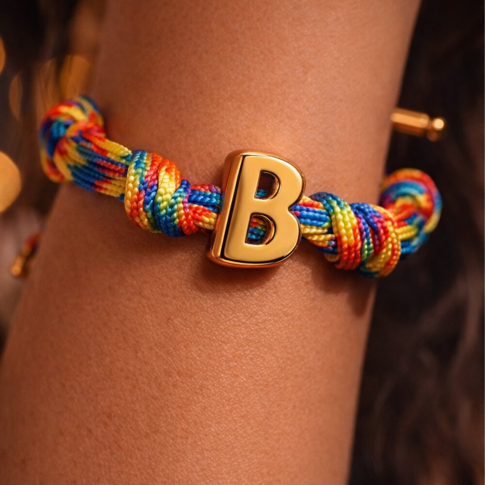 Couples Matching Initial Bracelets | Rope Bracele… - image 4
